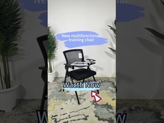 कार्यालय कार्य कक्ष के लिए लेखन टैबलेट के साथ स्टैकेबल एर्गोनोमिक प्रशिक्षण कुर्सी