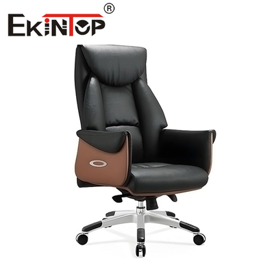 Ekintop कार्यालय चमड़े की कुर्सी समायोज्य कुंडा आधुनिक शैली OEM ODM