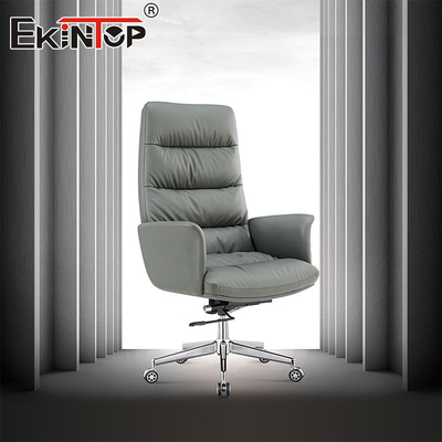 उच्च पीठ Ergonomic उच्च गुणवत्ता धातु फ्रेम कार्यालय कुर्सी पीयू चमड़े ब्रेकरूम कुर्सियां