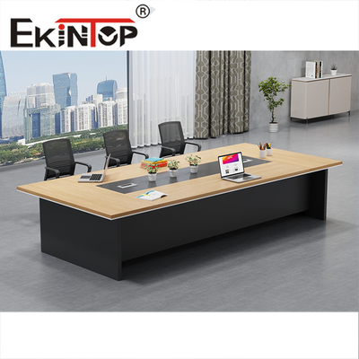 Melamine बोर्ड सम्मेलन तालिका विस्तारणीय पनरोक अखरोट रंग